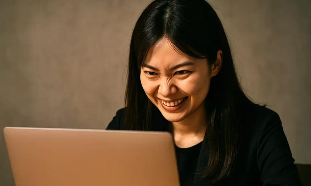 悪意のある書き込みをネットにしている女性