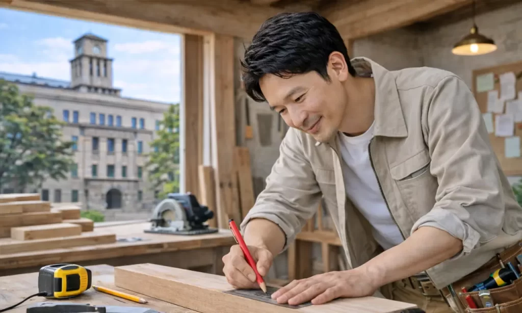 大工として独立した男性