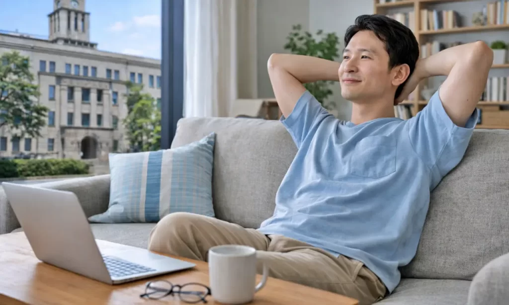 無職を楽しむ男性