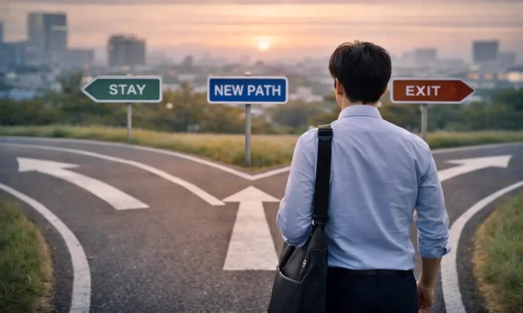 仕事に見切りをつけた後の分かれ道